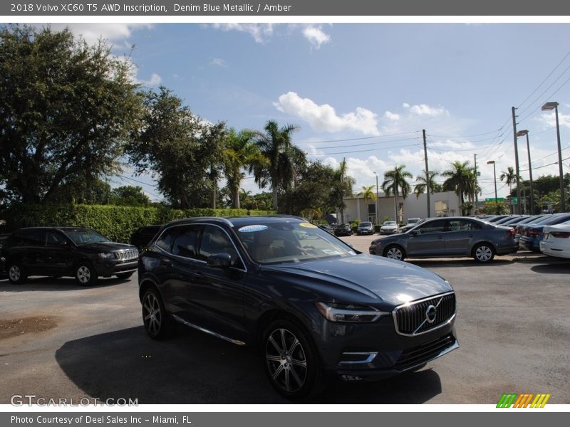 Denim Blue Metallic / Amber 2018 Volvo XC60 T5 AWD Inscription