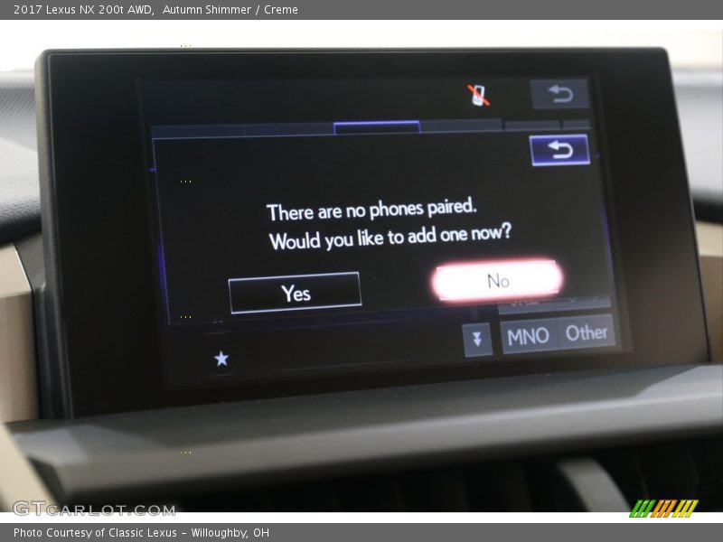 Autumn Shimmer / Creme 2017 Lexus NX 200t AWD