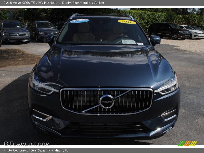 Denim Blue Metallic / Amber 2018 Volvo XC60 T5 AWD Inscription