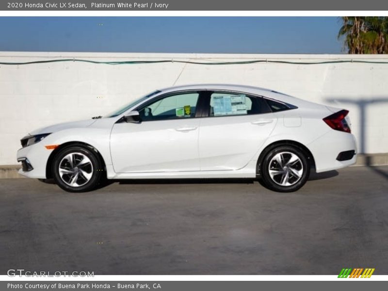 Platinum White Pearl / Ivory 2020 Honda Civic LX Sedan