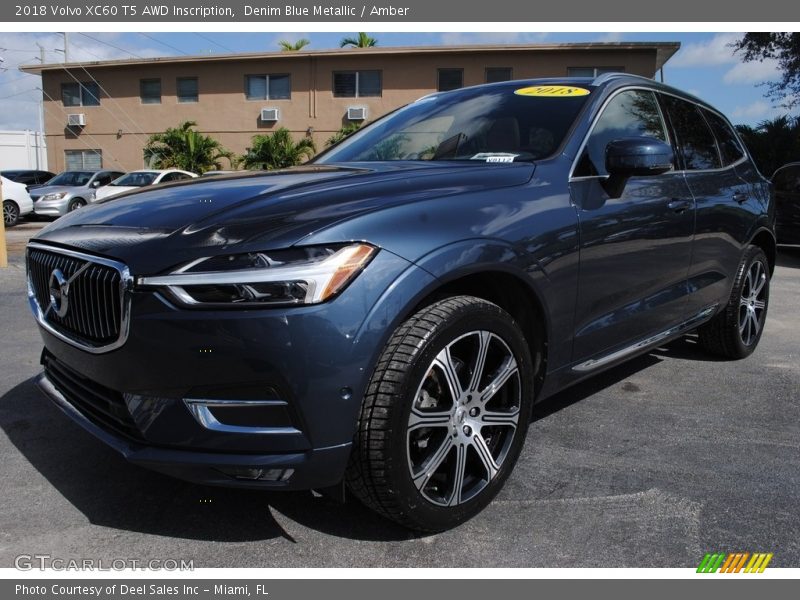 Denim Blue Metallic / Amber 2018 Volvo XC60 T5 AWD Inscription