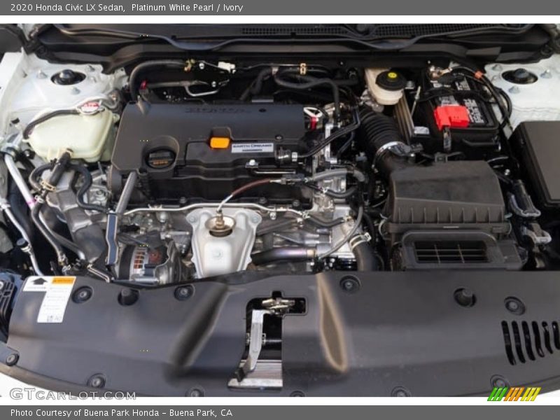 Platinum White Pearl / Ivory 2020 Honda Civic LX Sedan