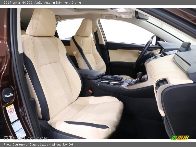 Front Seat of 2017 NX 200t AWD