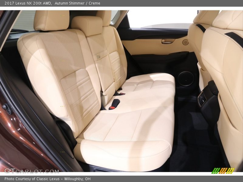 Rear Seat of 2017 NX 200t AWD