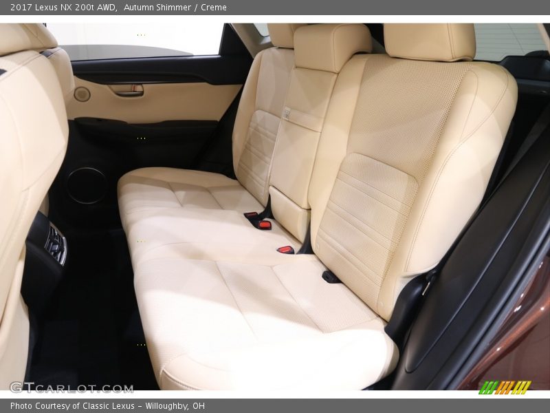 Rear Seat of 2017 NX 200t AWD