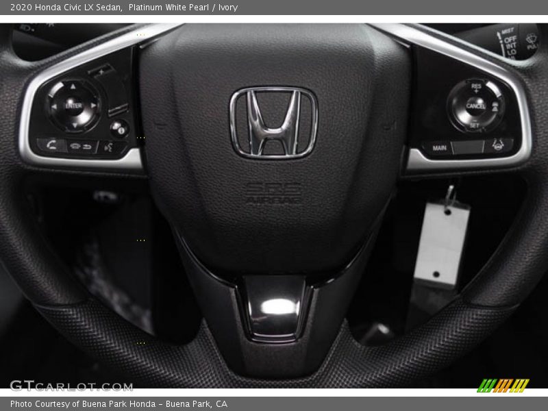 Platinum White Pearl / Ivory 2020 Honda Civic LX Sedan