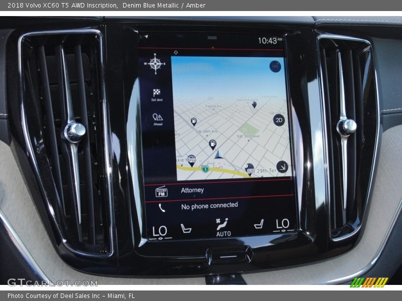 Denim Blue Metallic / Amber 2018 Volvo XC60 T5 AWD Inscription