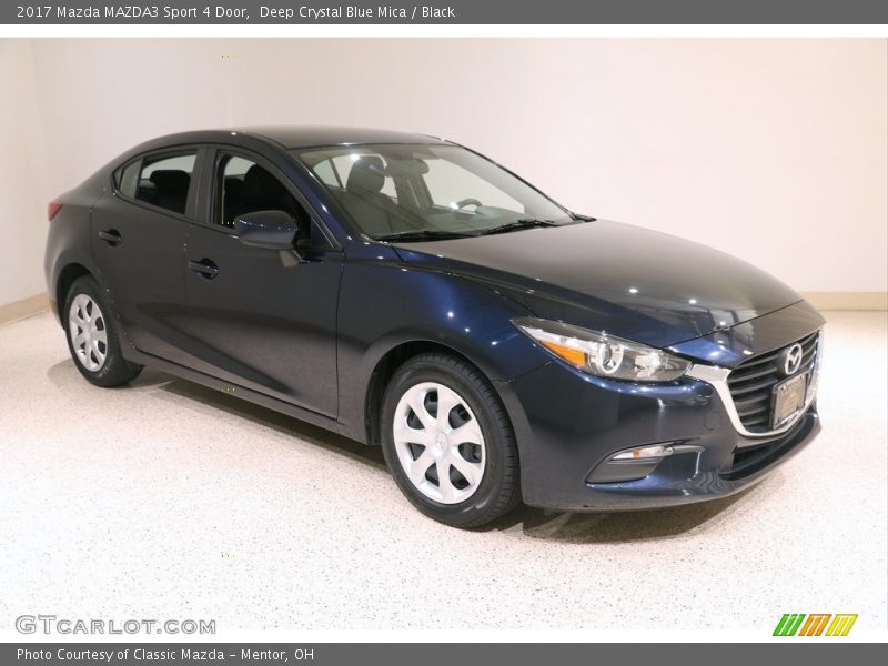 Deep Crystal Blue Mica / Black 2017 Mazda MAZDA3 Sport 4 Door