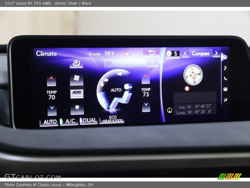 Atomic Silver / Black 2017 Lexus RX 350 AWD