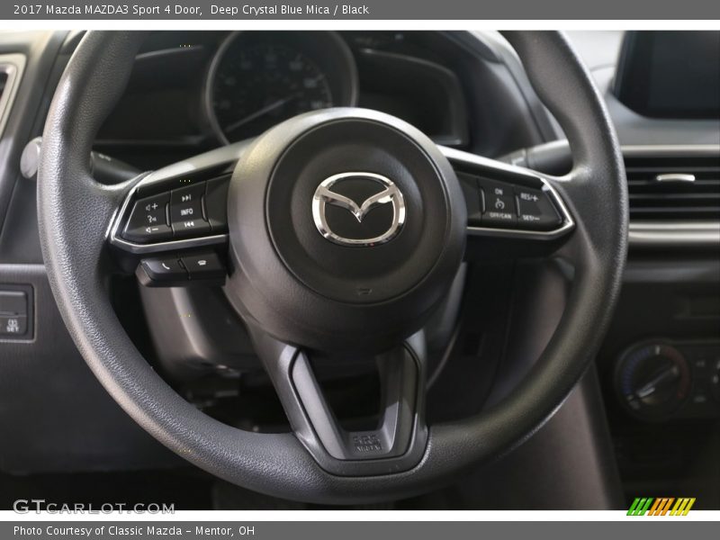 Deep Crystal Blue Mica / Black 2017 Mazda MAZDA3 Sport 4 Door