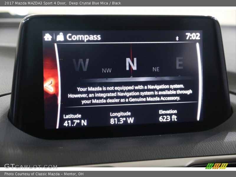 Deep Crystal Blue Mica / Black 2017 Mazda MAZDA3 Sport 4 Door