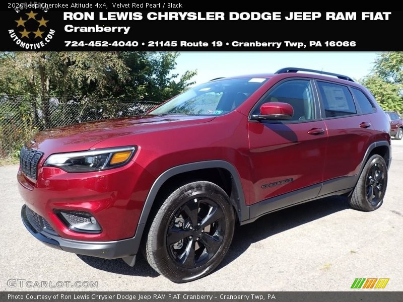 Velvet Red Pearl / Black 2020 Jeep Cherokee Altitude 4x4