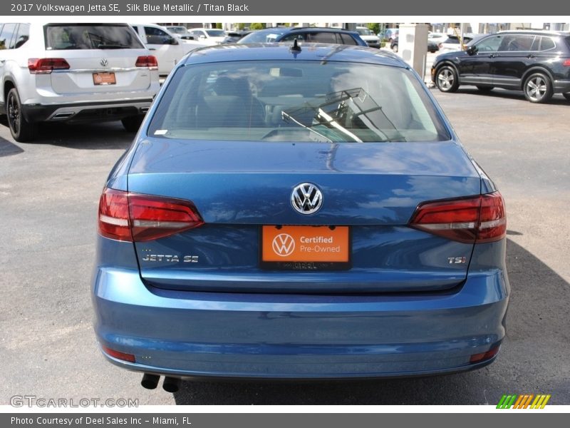 Silk Blue Metallic / Titan Black 2017 Volkswagen Jetta SE