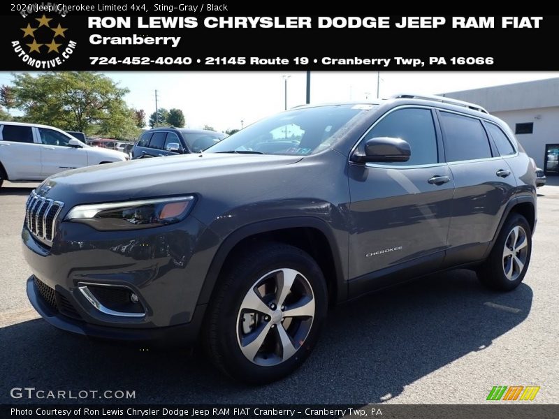 Sting-Gray / Black 2020 Jeep Cherokee Limited 4x4