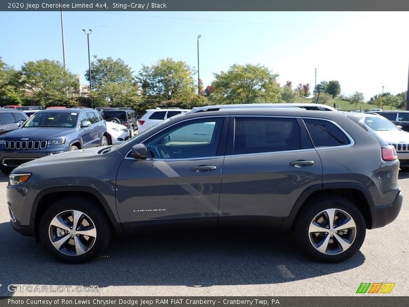 Sting-Gray / Black 2020 Jeep Cherokee Limited 4x4