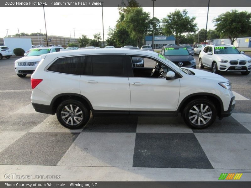 Platinum White Pearl / Beige 2020 Honda Pilot EX-L