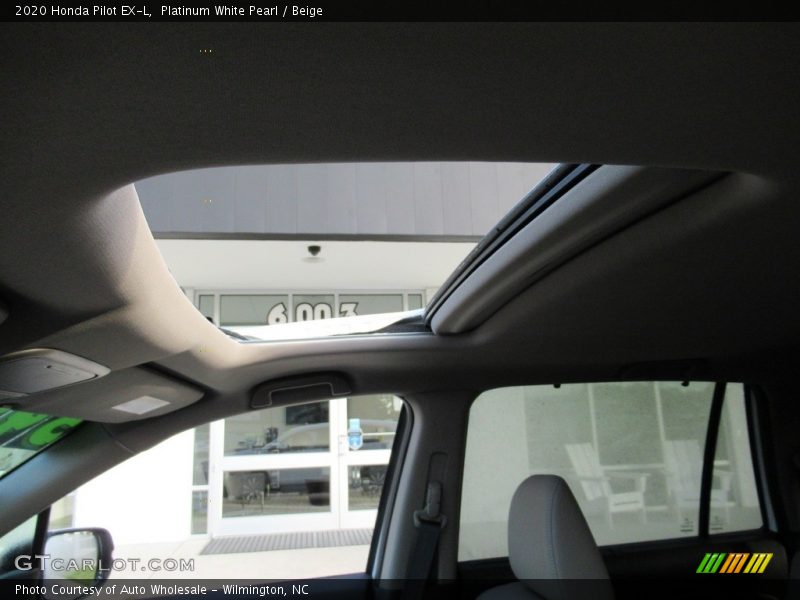 Platinum White Pearl / Beige 2020 Honda Pilot EX-L