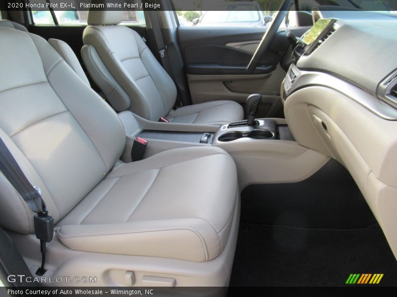 Platinum White Pearl / Beige 2020 Honda Pilot EX-L
