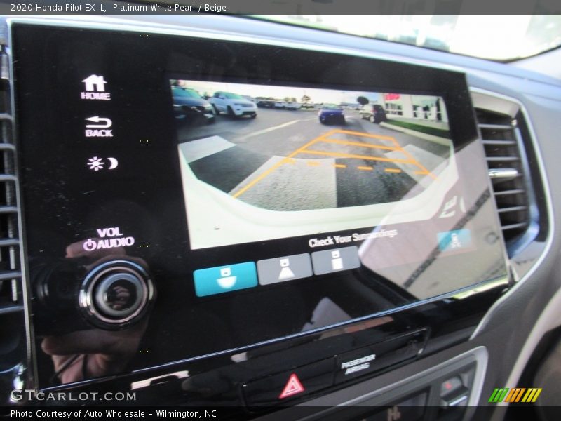 Platinum White Pearl / Beige 2020 Honda Pilot EX-L