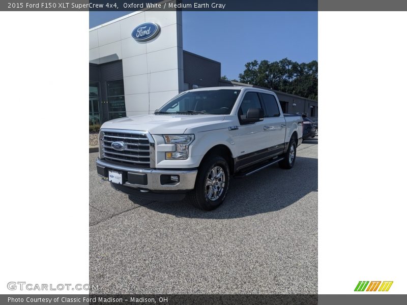 Oxford White / Medium Earth Gray 2015 Ford F150 XLT SuperCrew 4x4