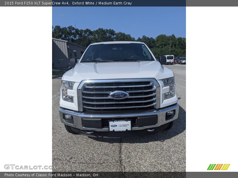 Oxford White / Medium Earth Gray 2015 Ford F150 XLT SuperCrew 4x4