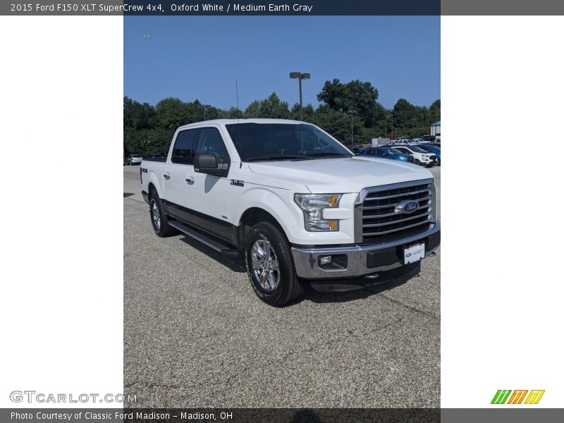 Oxford White / Medium Earth Gray 2015 Ford F150 XLT SuperCrew 4x4