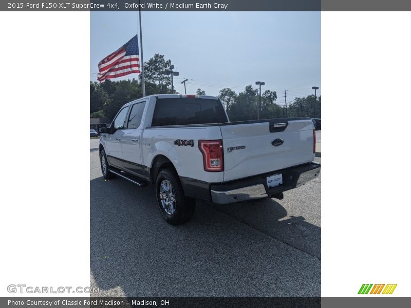 Oxford White / Medium Earth Gray 2015 Ford F150 XLT SuperCrew 4x4