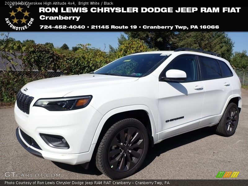 Bright White / Black 2020 Jeep Cherokee High Altitude 4x4