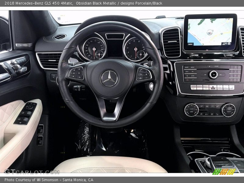 Obsidian Black Metallic / designo Porcelain/Black 2018 Mercedes-Benz GLS 450 4Matic