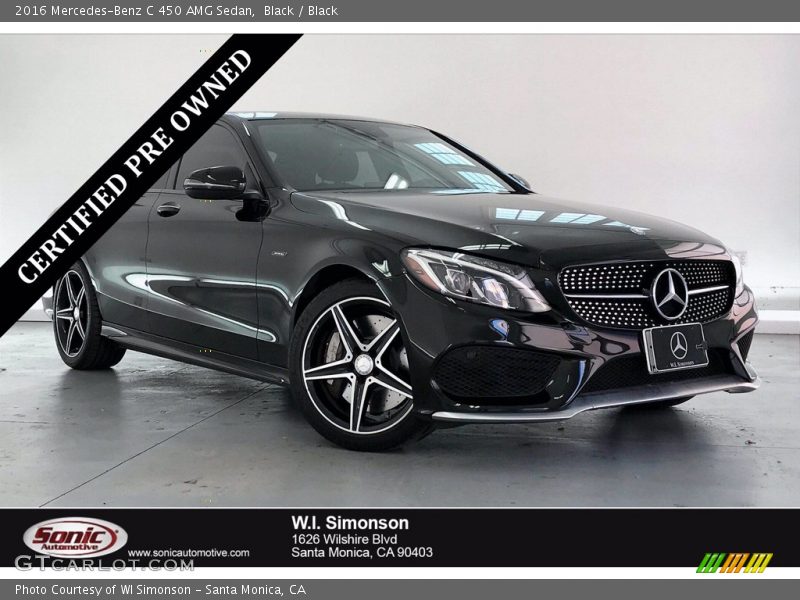 Black / Black 2016 Mercedes-Benz C 450 AMG Sedan
