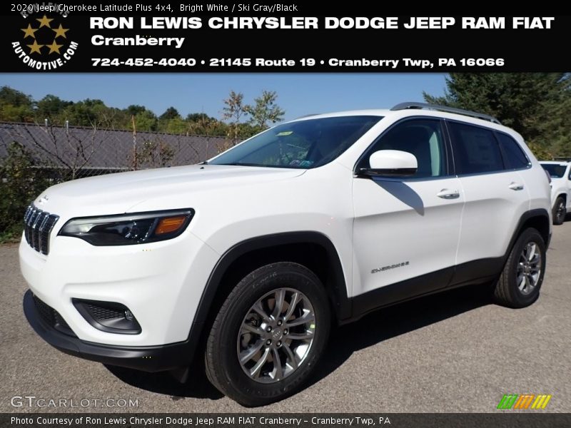 Bright White / Ski Gray/Black 2020 Jeep Cherokee Latitude Plus 4x4