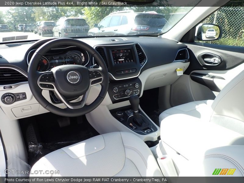 Bright White / Ski Gray/Black 2020 Jeep Cherokee Latitude Plus 4x4