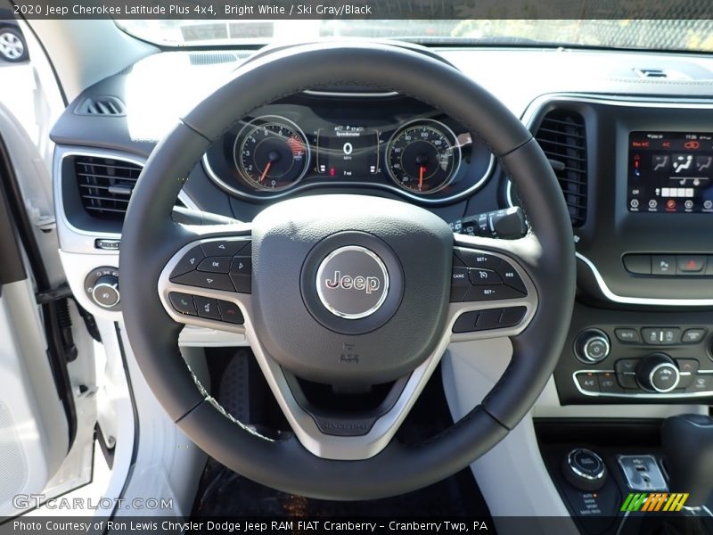Bright White / Ski Gray/Black 2020 Jeep Cherokee Latitude Plus 4x4