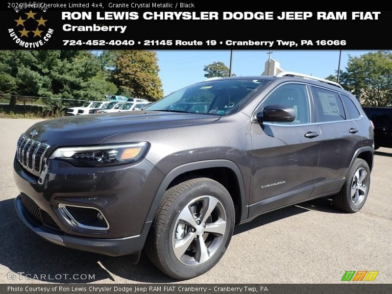 Granite Crystal Metallic / Black 2020 Jeep Cherokee Limited 4x4