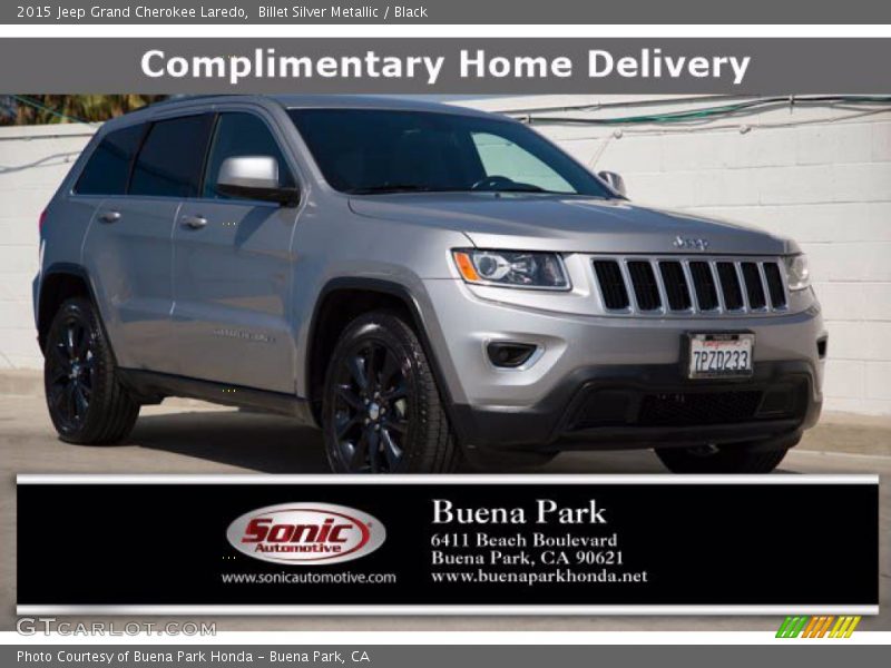 Billet Silver Metallic / Black 2015 Jeep Grand Cherokee Laredo
