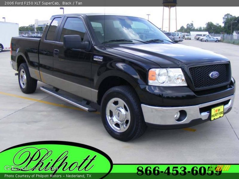 Black / Tan 2006 Ford F150 XLT SuperCab