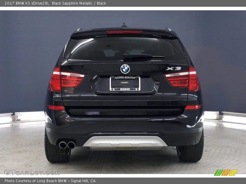 Black Sapphire Metallic / Black 2017 BMW X3 sDrive28i