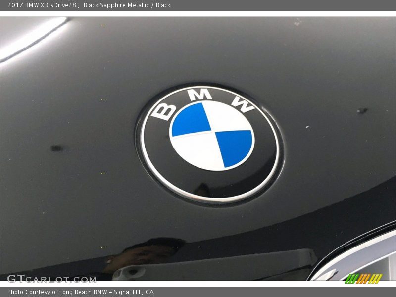 Black Sapphire Metallic / Black 2017 BMW X3 sDrive28i