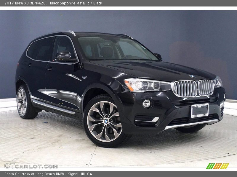 Black Sapphire Metallic / Black 2017 BMW X3 sDrive28i