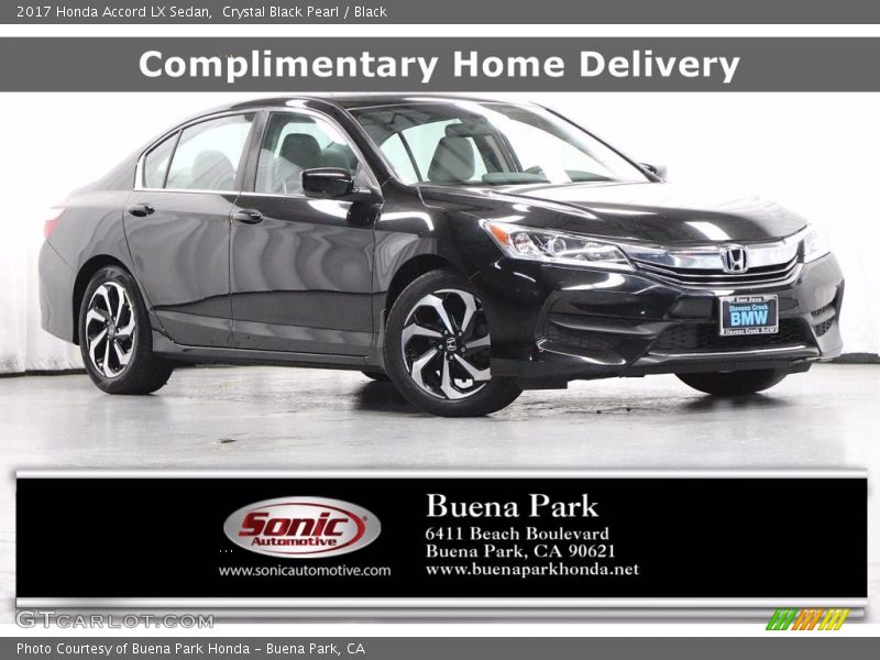 Crystal Black Pearl / Black 2017 Honda Accord LX Sedan