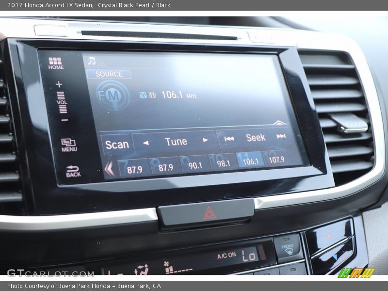 Audio System of 2017 Accord LX Sedan
