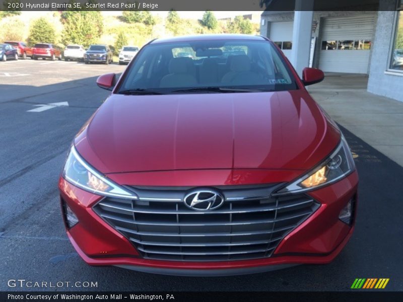 Scarlet Red Pearl / Beige 2020 Hyundai Elantra SE