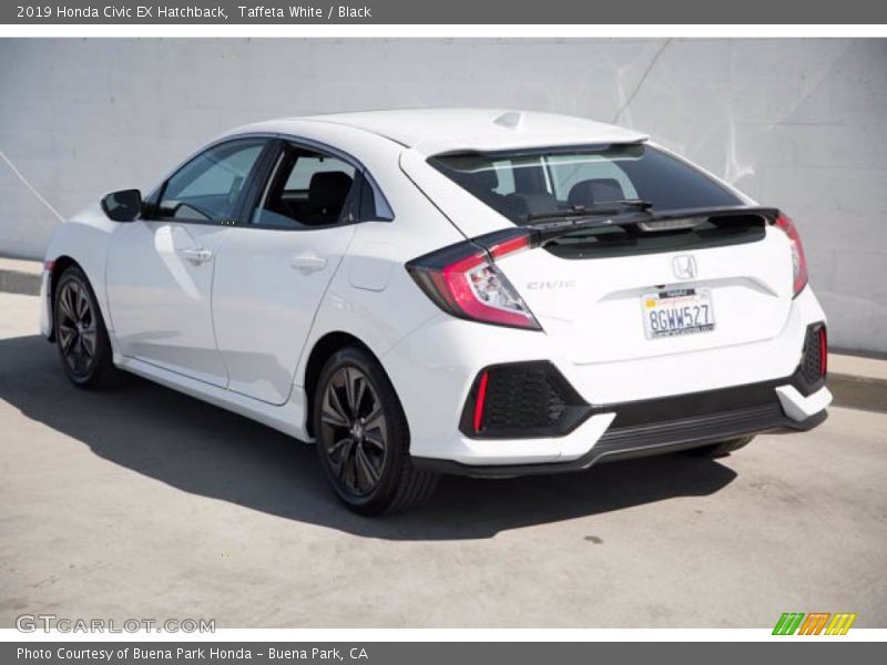 Taffeta White / Black 2019 Honda Civic EX Hatchback