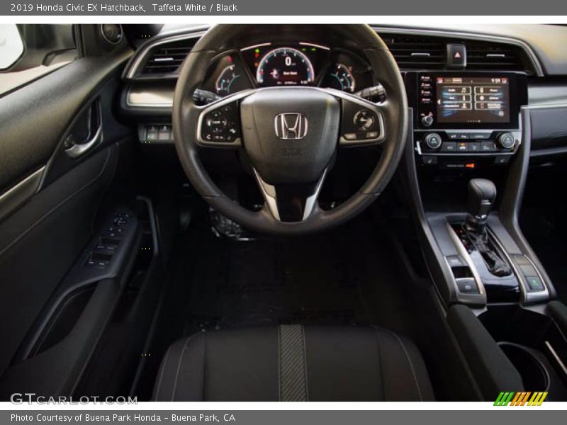 Taffeta White / Black 2019 Honda Civic EX Hatchback