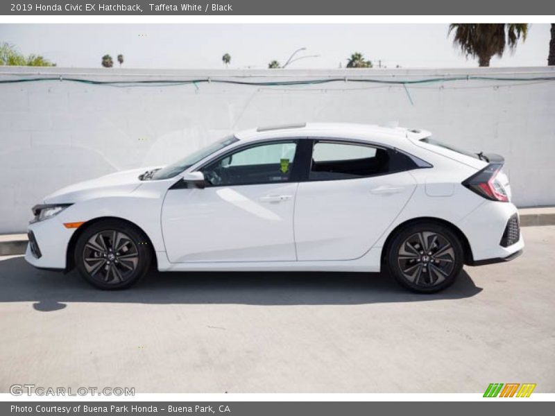 Taffeta White / Black 2019 Honda Civic EX Hatchback