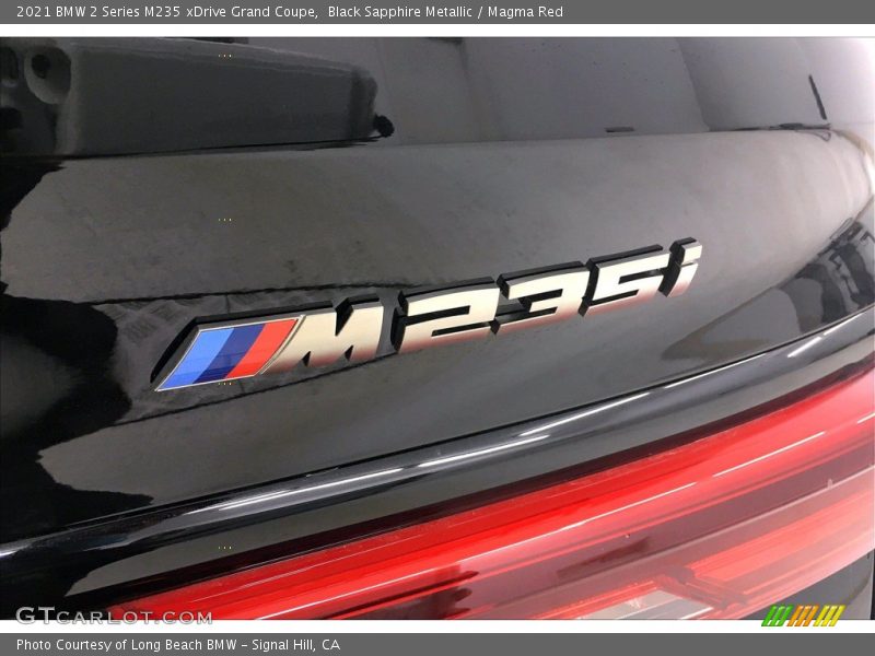 Black Sapphire Metallic / Magma Red 2021 BMW 2 Series M235 xDrive Grand Coupe