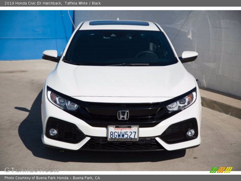 Taffeta White / Black 2019 Honda Civic EX Hatchback