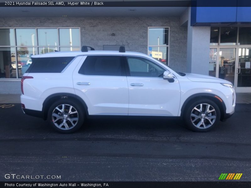Hyper White / Black 2021 Hyundai Palisade SEL AWD