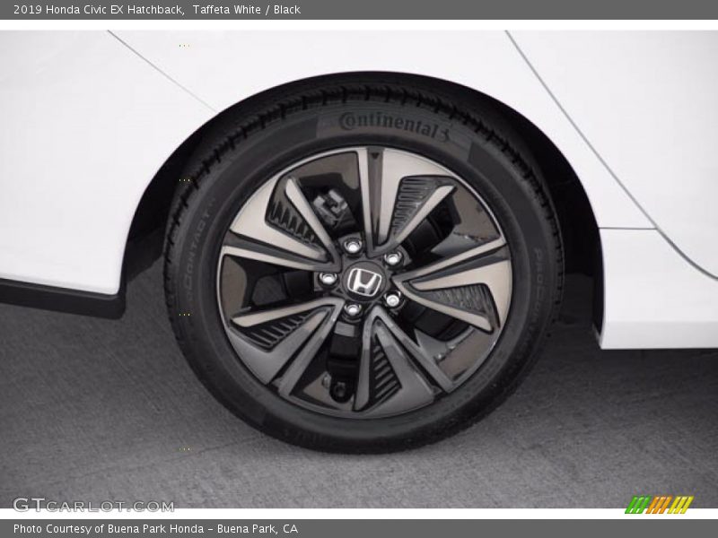 Taffeta White / Black 2019 Honda Civic EX Hatchback