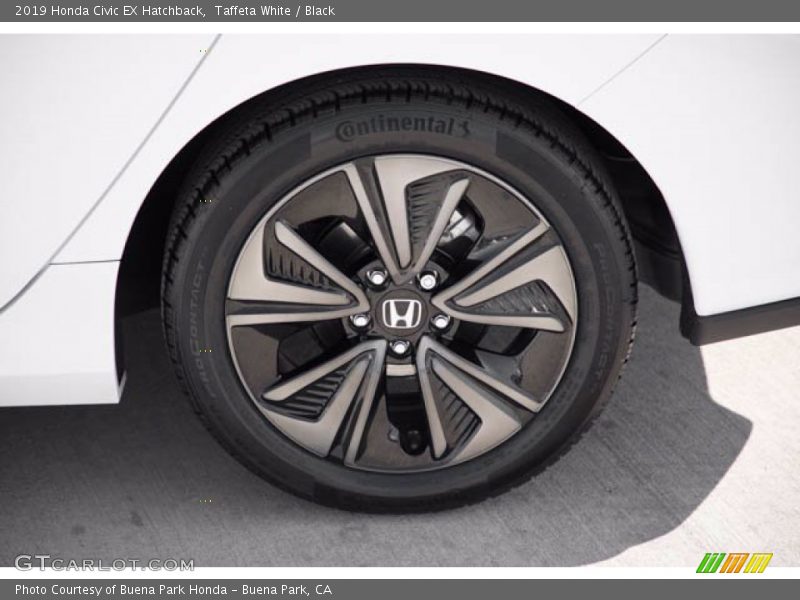 Taffeta White / Black 2019 Honda Civic EX Hatchback